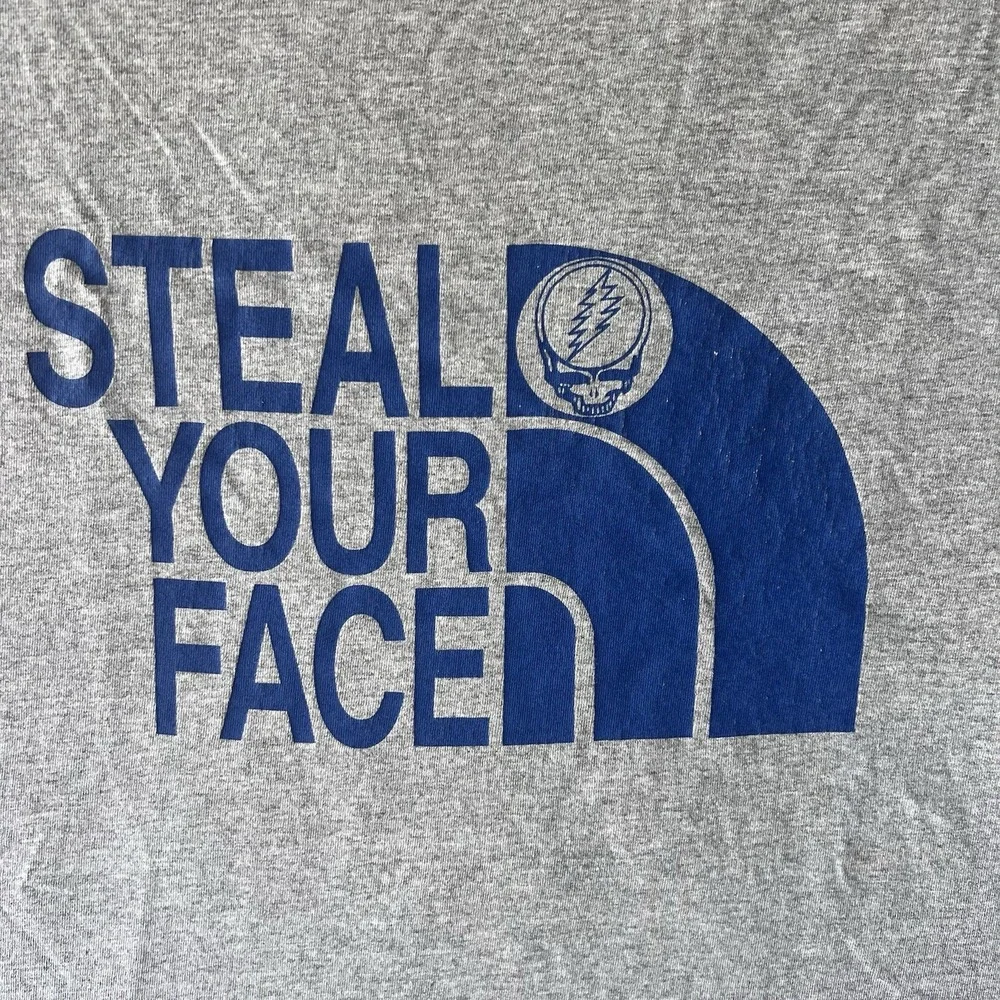 VTG 90s Grateful Dead Steal Your Face North Face Parody Lot Shirt XXL Dbl Stitch